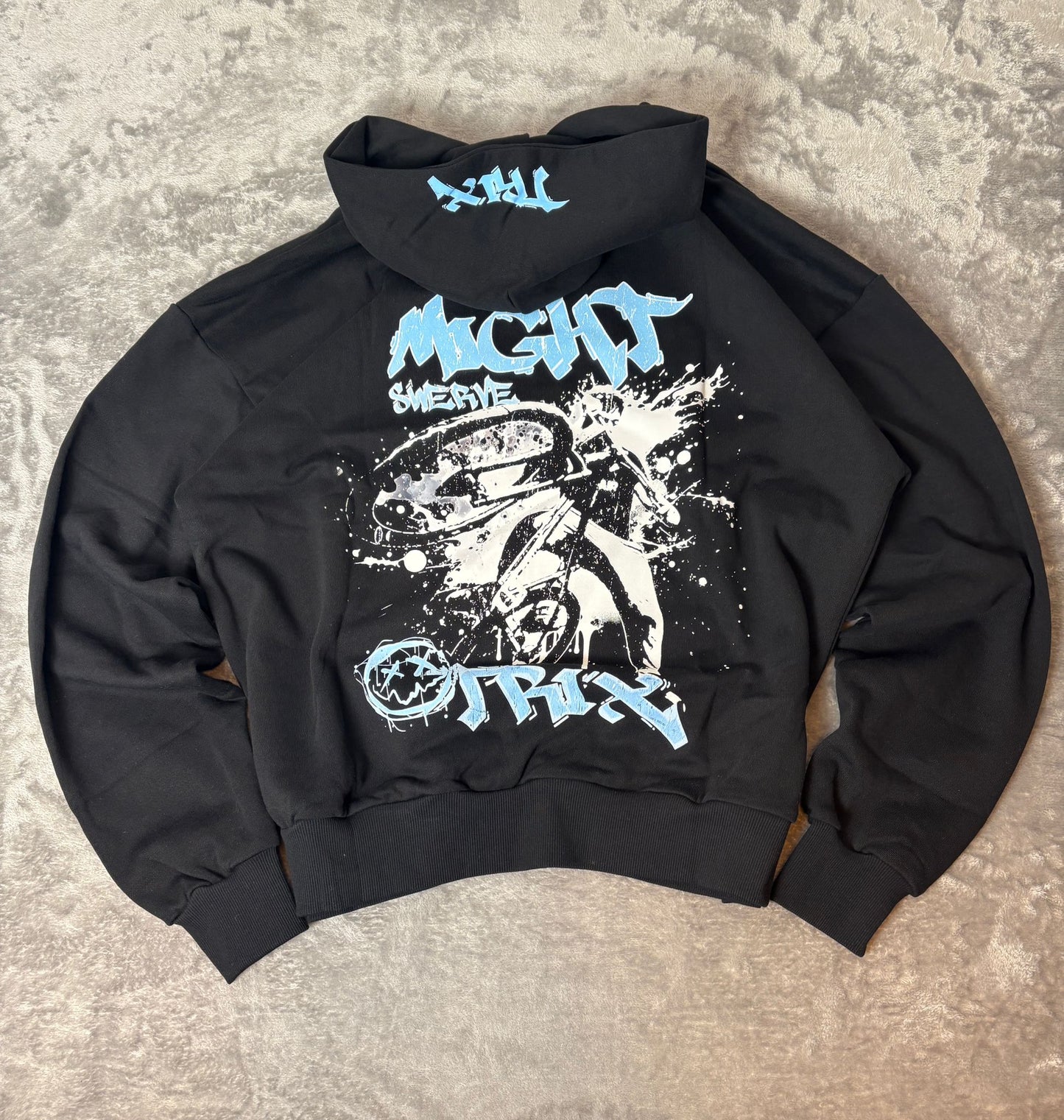 TrixByJordan x Just Really Good Vibes “Might Swerve” Hoodie (M, L) Unisex Oversized Streetwear