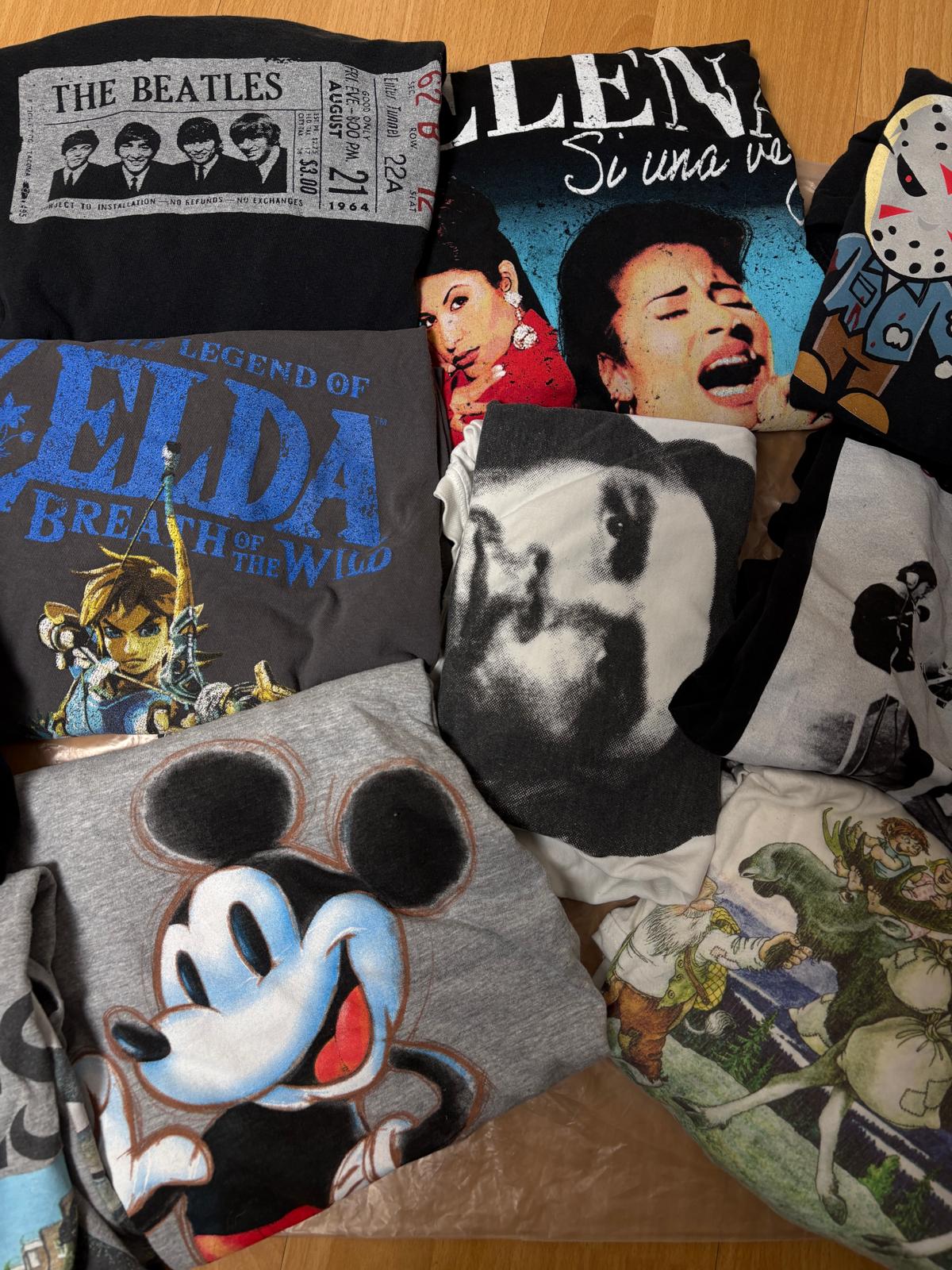 15x Graphic Tees Wholesale Lot | Washed & Ready | Band, Marvel, Star Wars, Tie-Dye