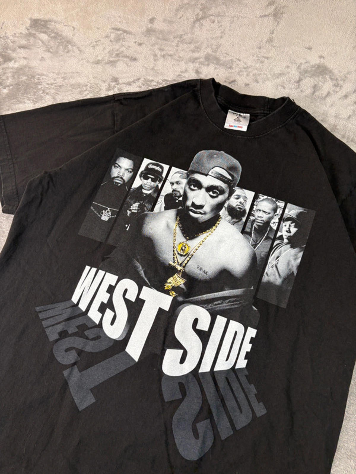 2Pac West Side Rap Tee (XL) Shaka Wear Heavyweight Vintage Style Hip Hop Graphic
