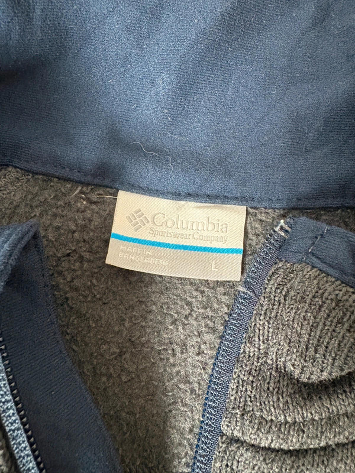 Columbia Omni-Shield Full Zip Fleece Jacket Men’s (L) Grey Thick Outdoor Hiking