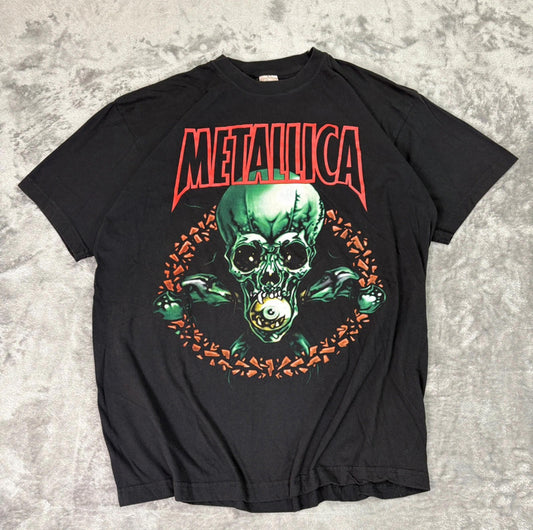 Metallica Skull Ninja Star T-Shirt XLarge Vintage 2000s Band Tee Black