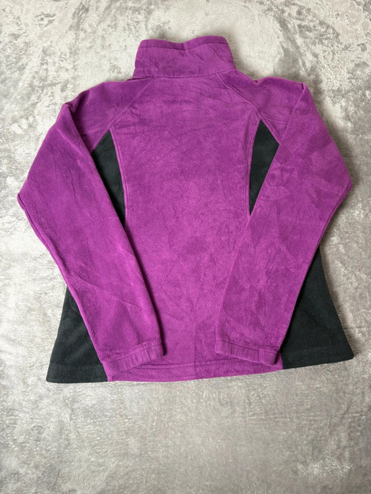 Columbia Women’s Full Zip Fleece Jacket Purple Black Size XL – Outdoor Hiking