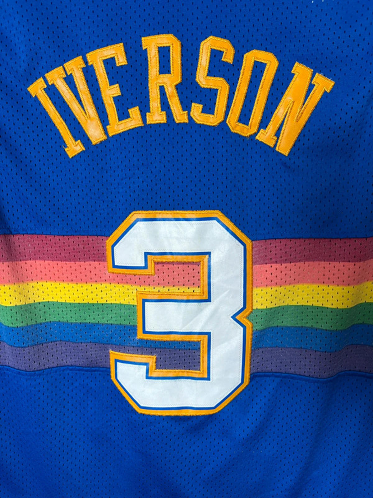 Adidas NBA Denver Nuggets Allen Iverson 3 Hardwood Classics Jersey M Embroidered