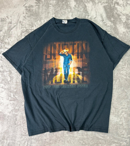 Justin Moore Off The Beaten Path Tour T-Shirt XL Country Music Tee  2010