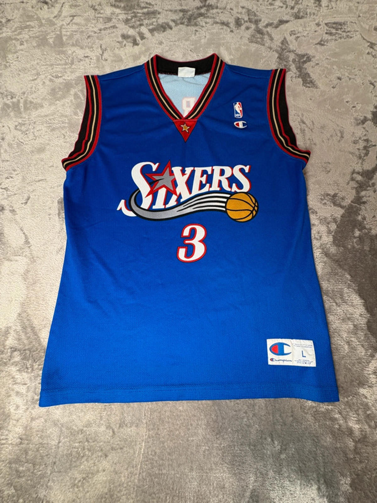 Allen Iverson Vintage Champion NBA Jersey 76ers Size Large