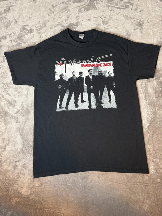 Maroon 5 2021 MMXXI Tour Band Tee (Fits M) Gildan Tag Black
