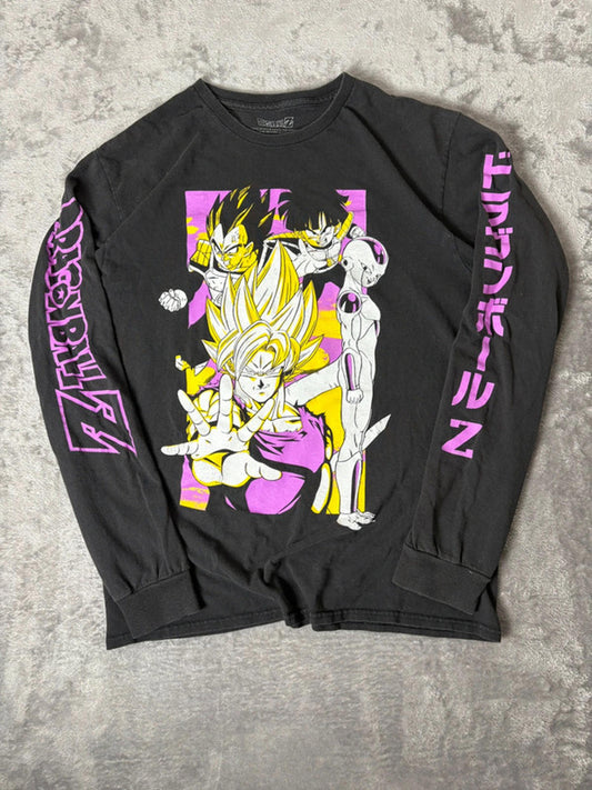Dragon Ball Z Long Sleeve T-Shirt (S/M) Black Goku Vegeta Frieza Anime