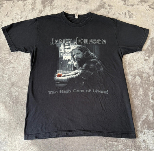Vintage Jamey Johnson “The High Cost of Living” Tour Tee Size L - Double Sided - American Apparel